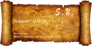 Supper Ulrik névjegykártya